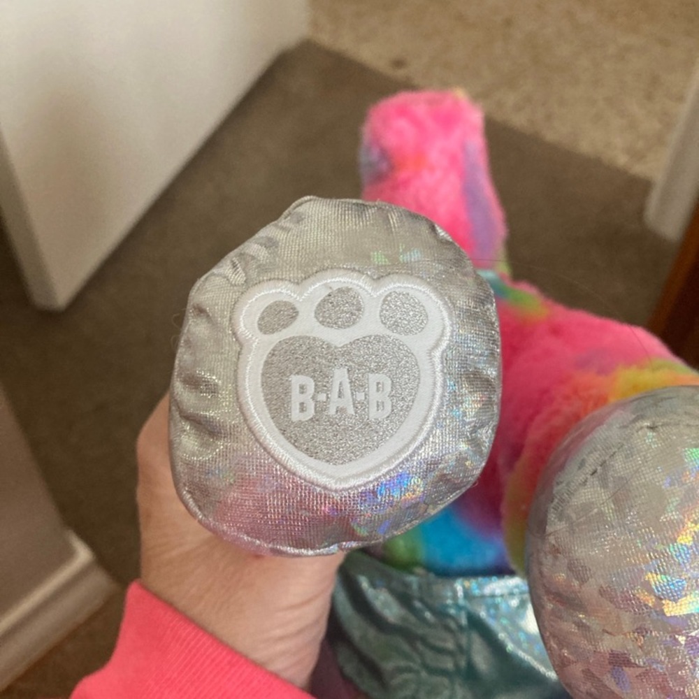 Build-A-Bear Rainbow Unicorn Plush with Silver Horn including outfit - Picture 6 of 6